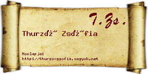 Thurzó Zsófia névjegykártya