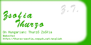 zsofia thurzo business card